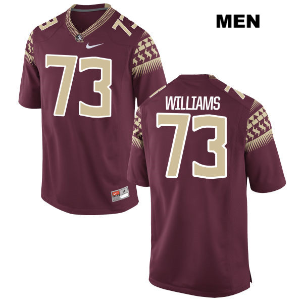 Men's NCAA Nike Florida State Seminoles #73 Jauan Williams College Red Stitched Authentic Football Jersey KNO0369DH